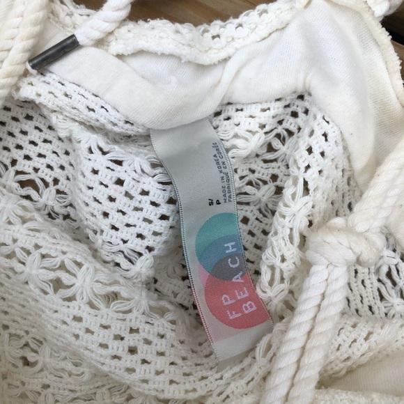 Free People Beach Crochet Cover Up Tank Top - Picture 2 of 5